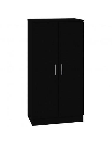 Scarpiera Nera 55x35x108 cm in Legno Multistrato