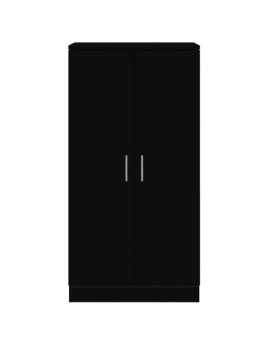 Scarpiera Nera 55x35x108 cm in Legno Multistrato