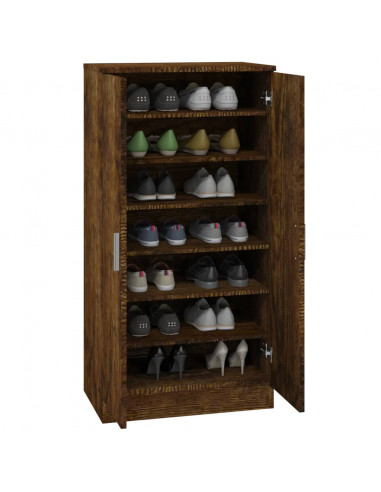 Scarpiera Rovere Fumo 55x35x108 cm in Legno Multistrato