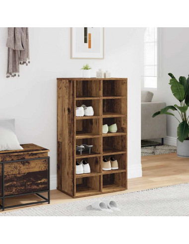 Scarpiera Legno Antico 54x34x100,5 cm in Truciolato