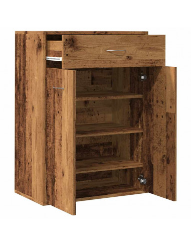 Scarpiera Legno Antico 60x35x84 cm in Legno Multistrato