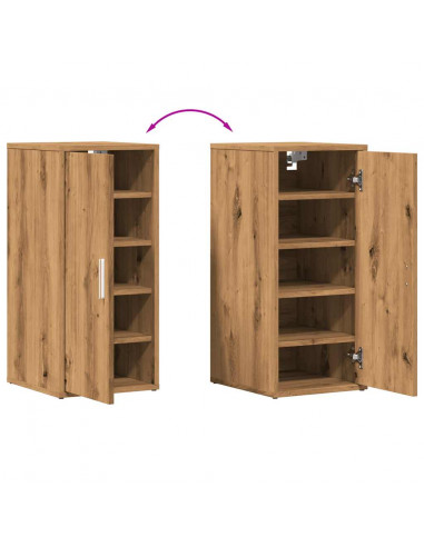 Scarpiera Rovere Artigianale 32x35x70 cm in Legno Multistrato