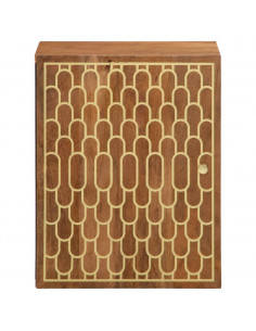 Mobile da Bagno a Parete 38x33x48 cm in Legno Massello di Mango 2