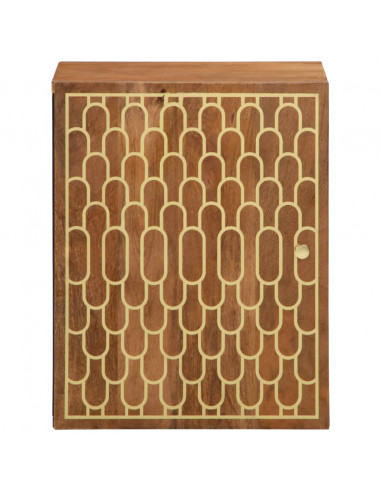 Mobile da Bagno a Parete 38x33x48 cm in Legno Massello di Mango