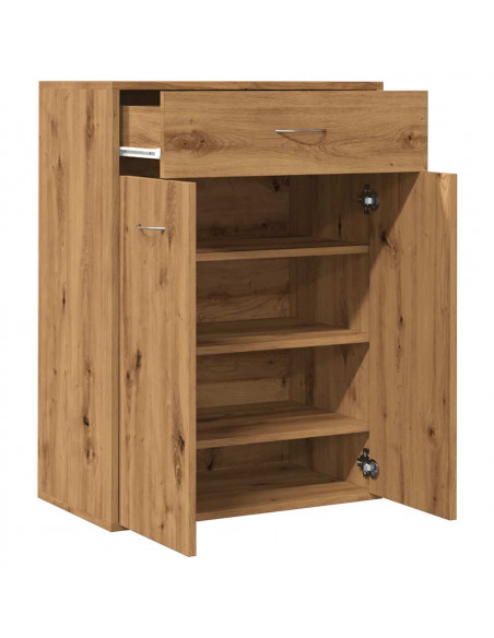 Scarpiera Rovere Artigianale 60x35x84 cm in Legno Multistrato