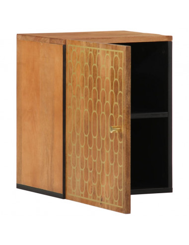 Mobile da Bagno a Parete 38x33x48 cm in Legno Massello di Mango