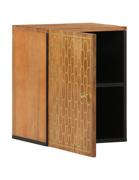 Mobile da Bagno a Parete 38x33x48 cm in Legno Massello di Mango