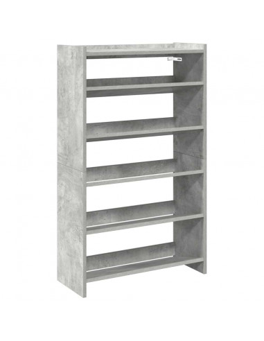 Scarpiera Grigio Cemento 60x25x100 cm in Truciolato