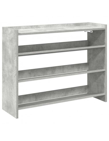 Scarpiera Grigio Cemento 80x25x61,5 cm in Legno Multistrato