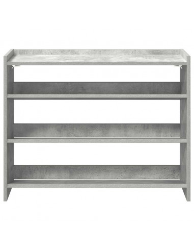 Scarpiera Grigio Cemento 80x25x61,5 cm in Legno Multistrato
