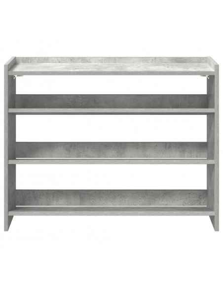 Scarpiera Grigio Cemento 80x25x61,5 cm in Legno Multistrato