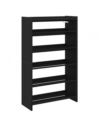 Scarpiera Nera 60x25x100 cm in Truciolato