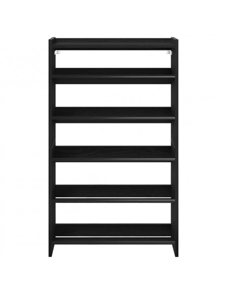 Scarpiera Nera 60x25x100 cm in Truciolato