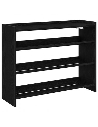 Scarpiera Nera 80x25x61,5 cm in Truciolato