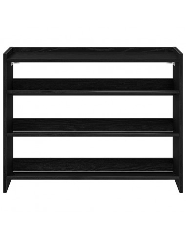 Scarpiera Nera 80x25x61,5 cm in Truciolato