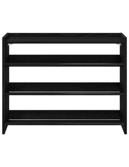 Scarpiera Nera 80x25x61,5 cm in Truciolato