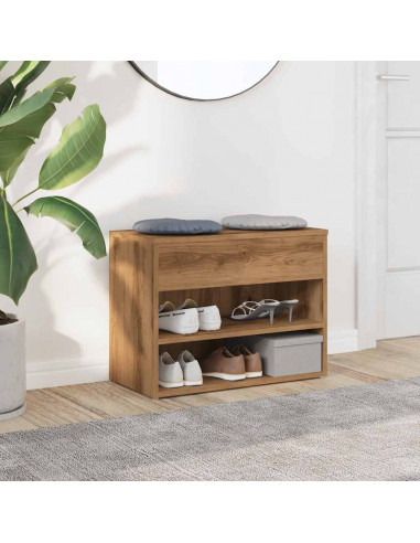 Scarpiera Rovere Artigianale 60x30x45 cm in Legno Multistrato