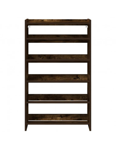Scarpiera Rovere Fumo 60x25x100 cm in Legno Multistrato