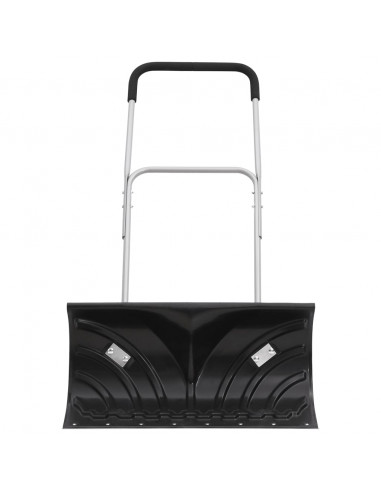 Pala da Neve con Manico Allungabile Nero 66cm Lama Acciaio