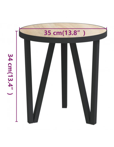 Tavolino Rovere Sonoma Ø35 cm in MDF