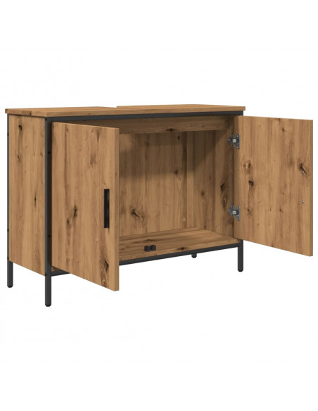 Mobile Sottolavabo Rovere 80x30x60 cm Legno Multistrato