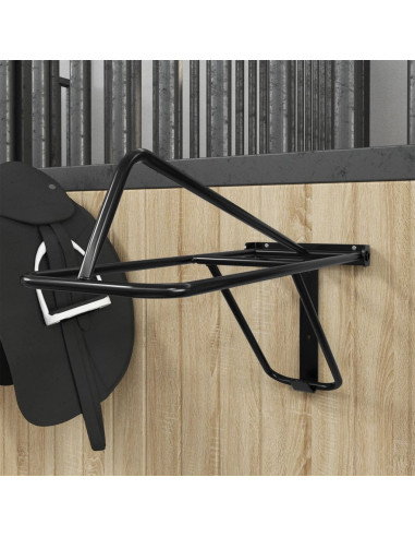 Portasella da Parete Pieghevole Nero in Ferro