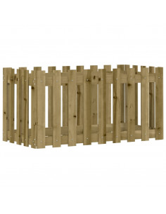 Fioriera Rialzata da Giardino 100x50x50 cm in Pino Impregnato 2