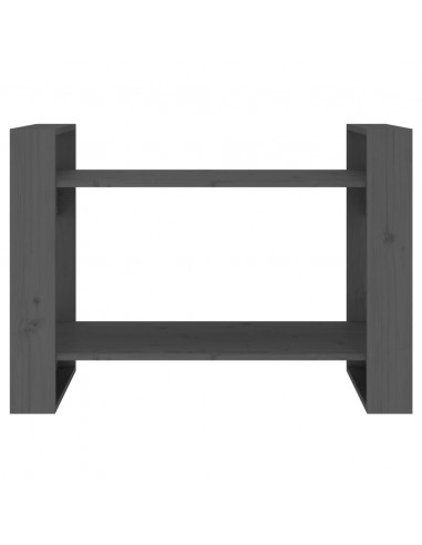 Libreria/Divisorio Grigio 80x35x56,5 cm Legno Massello di Pino