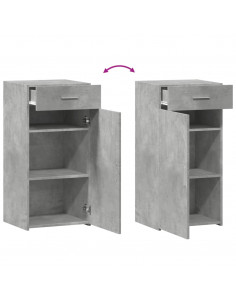 Credenza Grigio Cemento 45x42,5x93 cm in Legno Multistrato 2