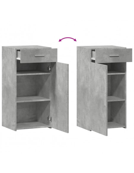 Credenza Grigio Cemento 45x42,5x93 cm in Legno Multistrato
