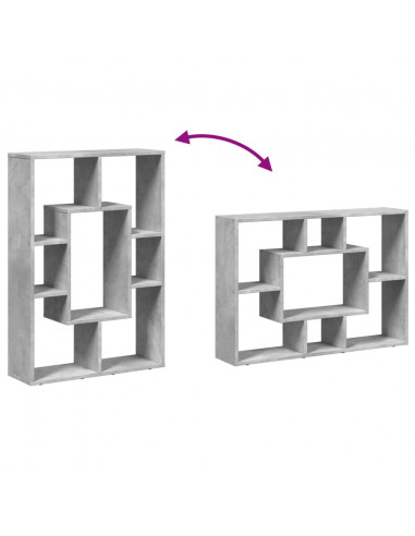 Libreria Grigio Cemento 63x20x90 cm in Truciolato