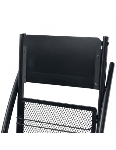 Portariviste 40x32x131 cm Nero A4