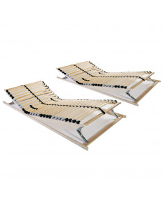 Reti a Doghe 2 pz 7 Zone con 28 Doghe in Legno 70x200 cm 2