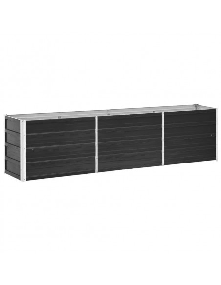 Letto Rialzato in Acciaio Zincato 240x40x45 cm Antracite