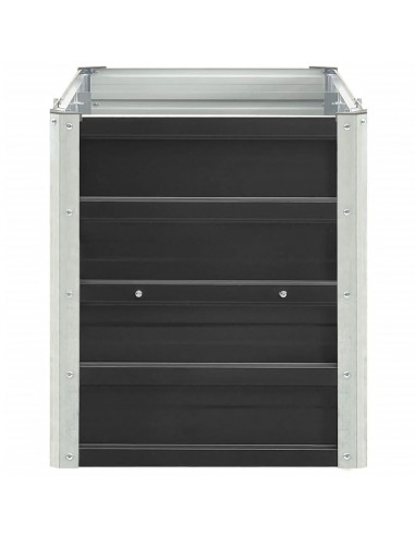 Letto Rialzato in Acciaio Zincato 240x40x45 cm Antracite