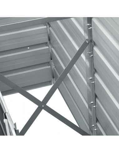 Letto Rialzato in Acciaio Zincato 240x40x45 cm Antracite