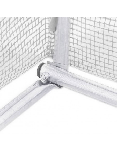 Serra con Telaio in Acciaio Bianco 10 m² 5x2x2,3 m