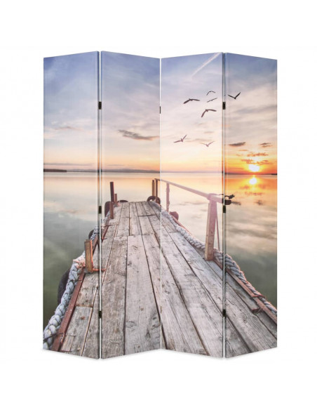 Paravento Pieghevole 160x170 cm Stampa Lago