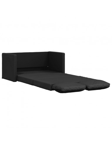 Divano Letto da Terra 2 in 1 Nero 112x174x55 cm Similpelle