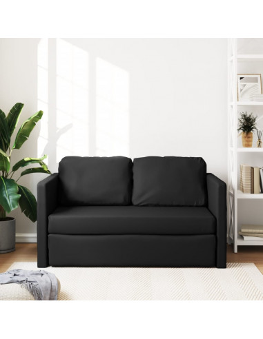 Divano Letto da Terra 2 in 1 Nero 112x174x55 cm Similpelle