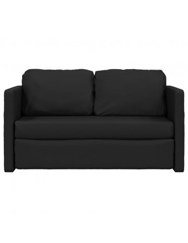 Divano Letto da Terra 2 in 1 Nero 112x174x55 cm Similpelle