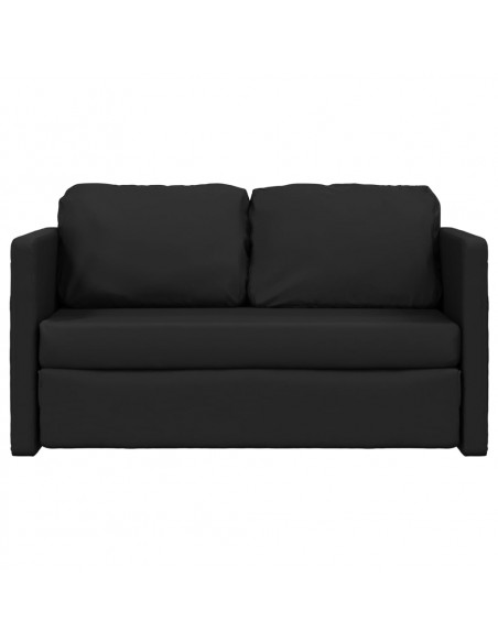 Divano Letto da Terra 2 in 1 Nero 112x174x55 cm Similpelle