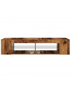 Mobile Porta TV con LED Legno Antico 135x39x30 cm Truciolato 2