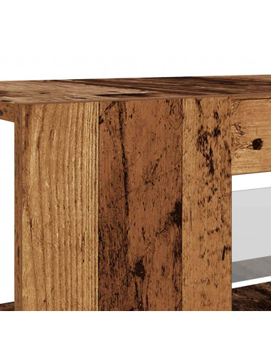 Mobile Porta TV con LED Legno Antico 135x39x30 cm Truciolato