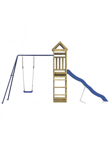 Set da Gioco da Esterno in Legno di Pino Impregnato