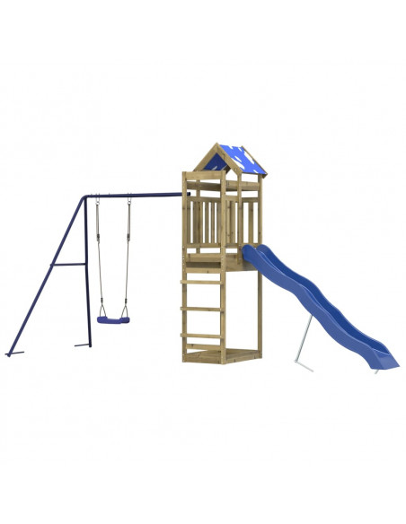 Set da Gioco da Esterno in Legno di Pino Impregnato