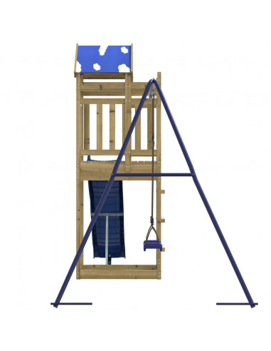 Set da Gioco da Esterno in Legno di Pino Impregnato