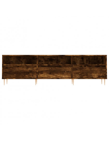 Mobile Porta TV Rovere Fumo 150x30x44,5 cm in Legno Multistrato