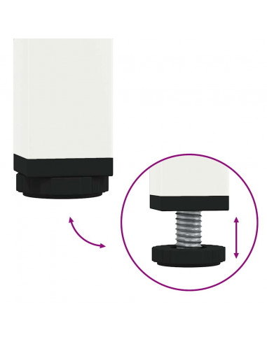 Mobile TV Bianco 101,5x39x43,5 cm in Acciaio Laminato a Freddo