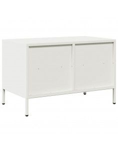 Mobile TV Bianco 68x39x43,5 cm in Acciaio Laminato a Freddo 2